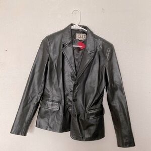 Vintage leather blazer women’s